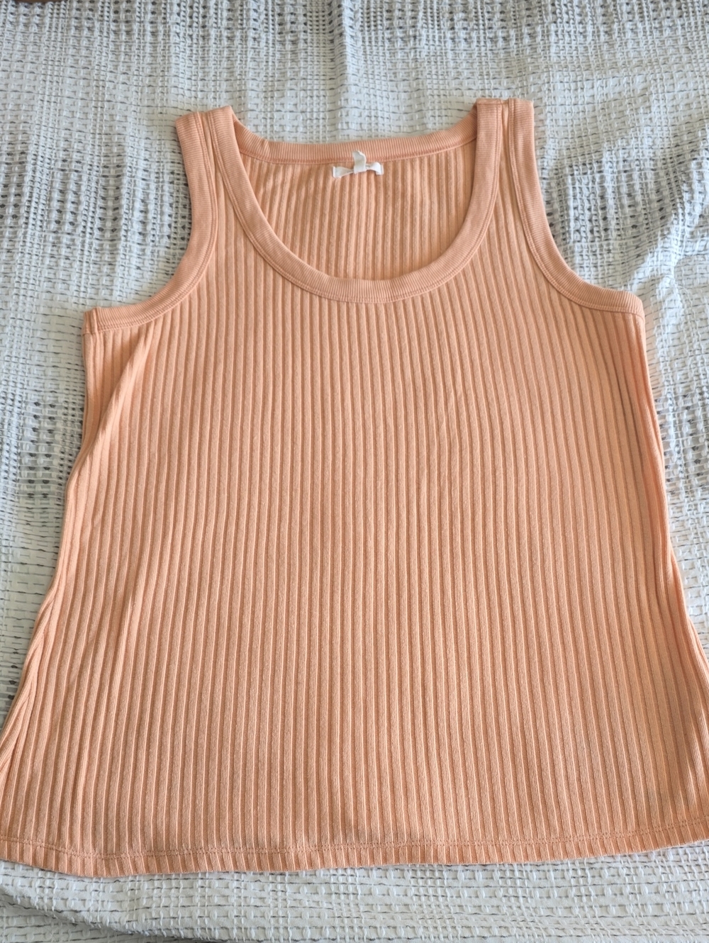 Ribbed Peach Tank Top - Women